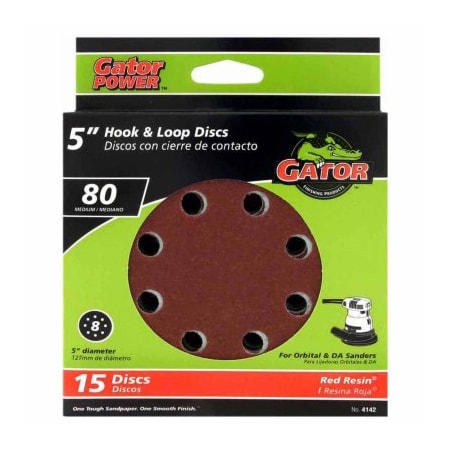 Gator Finishing 15PK 5 80G Sand Disc 4142